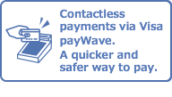 Contactless payments via Visa payWave.A quicker and safer way to pay.